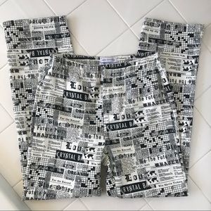 Urban Outfitters Newspaper Print Pants